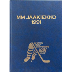 MM Jääkiekko 1991: Ice Hockey World Championships Finland  kansi EX sisäsivut EX Käytetty kirja
