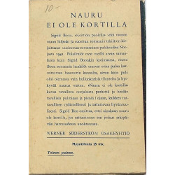NAURU ei ole kortilla! : Sigrid Boo Suomentanut Laila Järvinen - Något använd bok