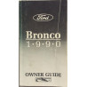 Ford Bronco 1990 : Owner Guide - Used book