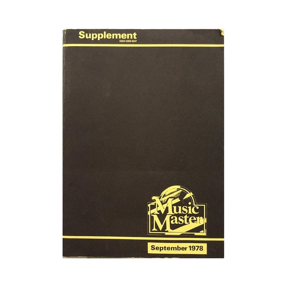 Music Master Supplement : September 1978 - Used book
