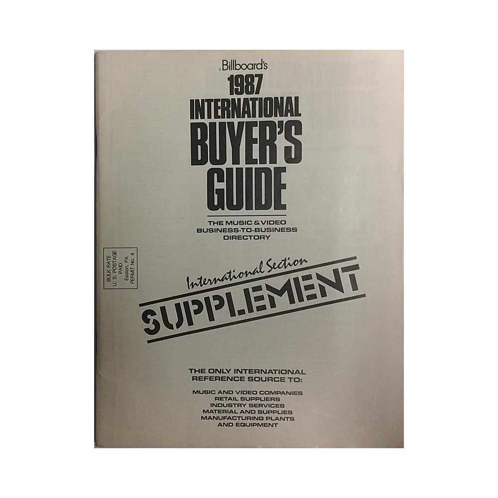 Billboard’s 1987 international : Buyer’s Guide 1987 supplement - Used book