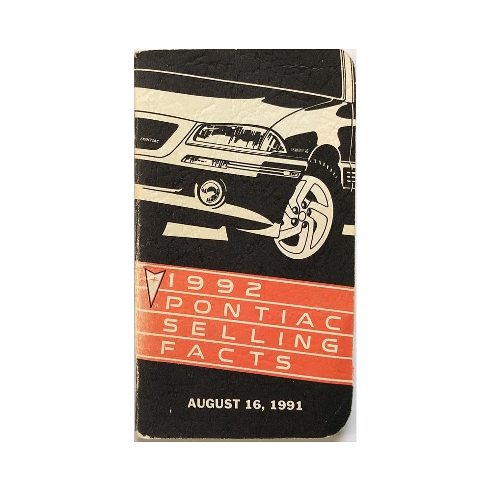 Pontiac selling facts 1992 : August 16, 1991 - Used book