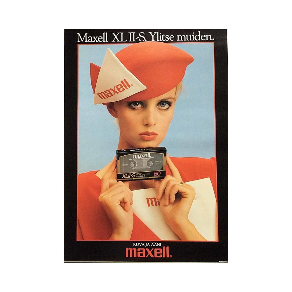 Maxell XL II-A Ylitse muiden : Mainosjuliste 42cm x 60cm - Used Poster