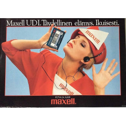 Maxell UDI. Täydellinen elämys. Ikuisesti : Mainosjuliste 60cm x 42cm - Used Poster