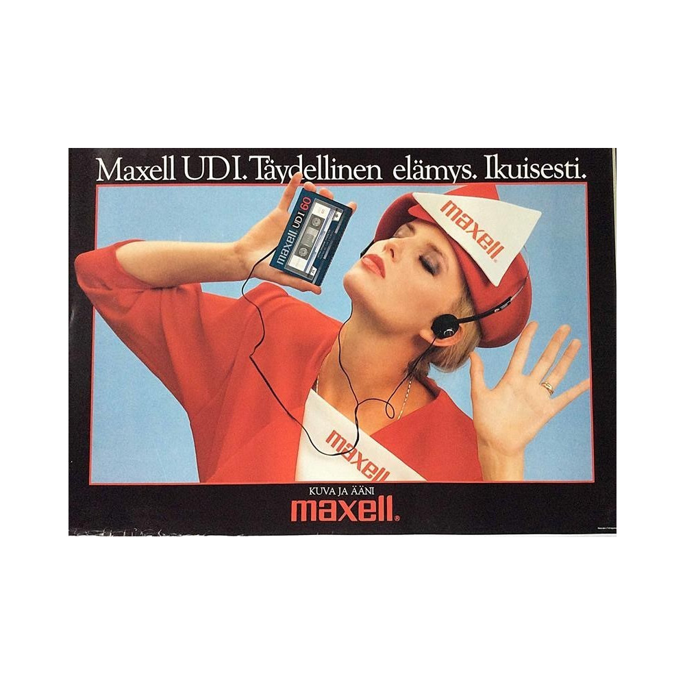 Maxell UDI. Täydellinen elämys. Ikuisesti : Mainosjuliste 60cm x 42cm - Used Poster