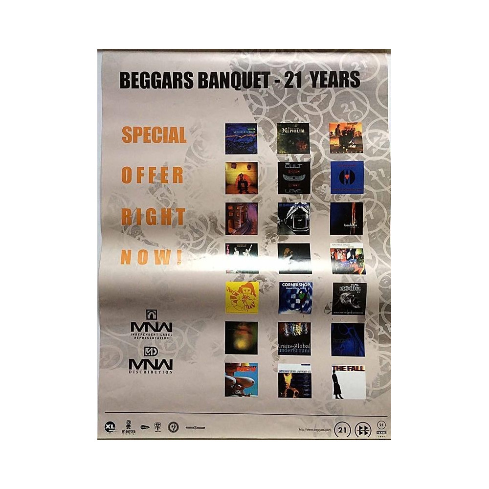 Beggars Banquet - 21 Years : Kampanjajuliste 42cm x 58cm - Used Poster