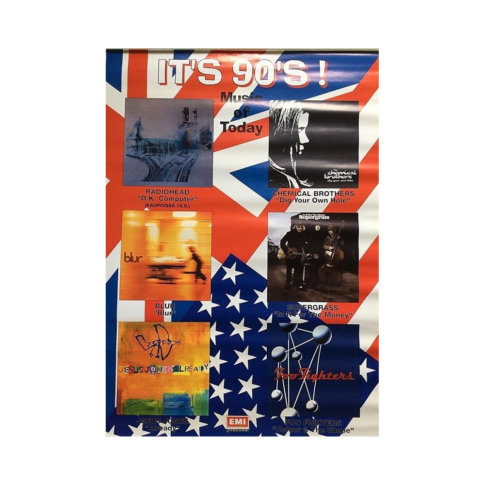 Music of Today: It’s 90’s! : Kampanjajuliste 49cm x 69cm - Begagnat Poster