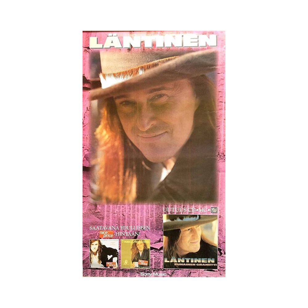 Läntinen: Uutus CD MC MiniDisc : Promojuliste 49cm x 87cm - Begagnat Poster