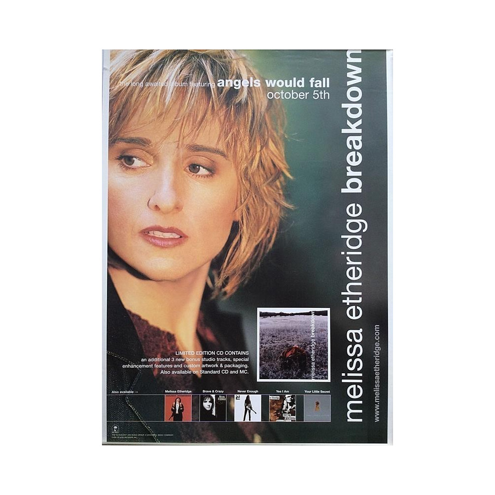 Etheridge Melissa: Breakdown : Promojuliste 49cm x 70cm - Used Poster