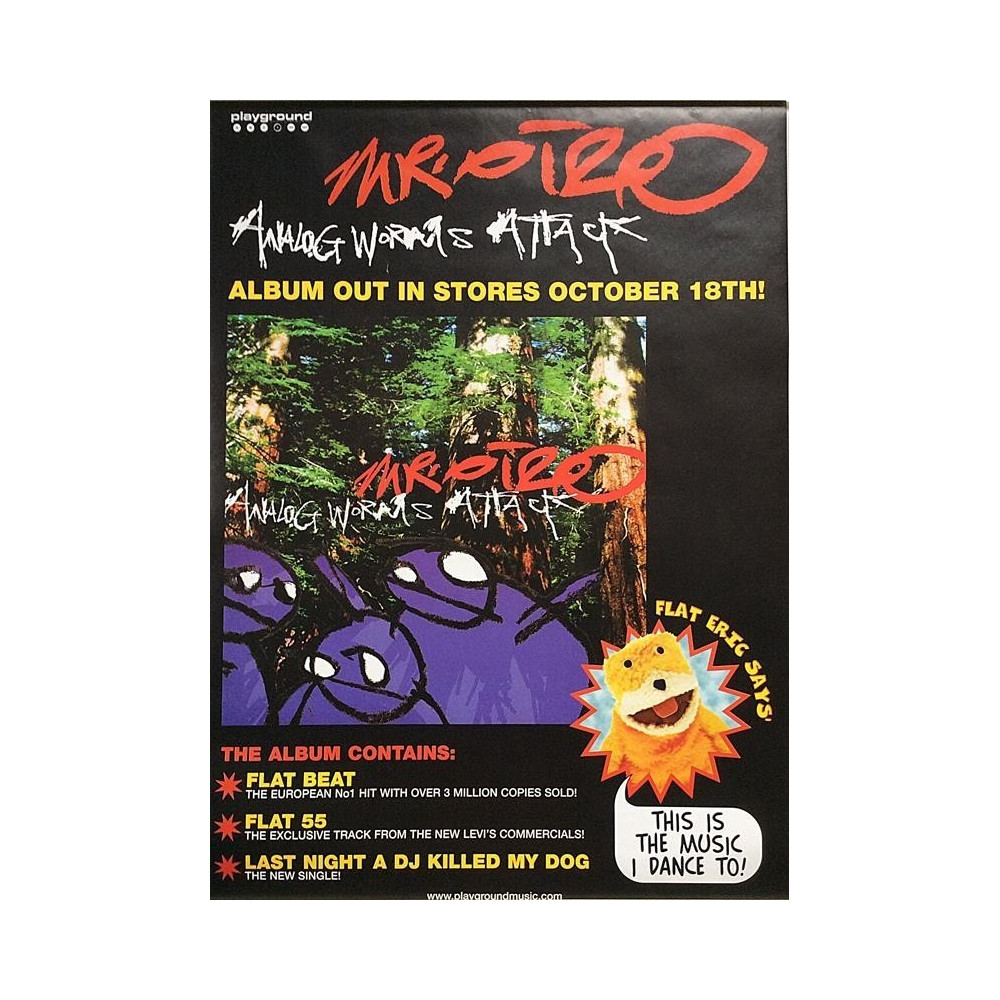 Mr. Oizo: Analog Worms Attack : Promojuliste 49cm x 69cm - Begagnat Poster