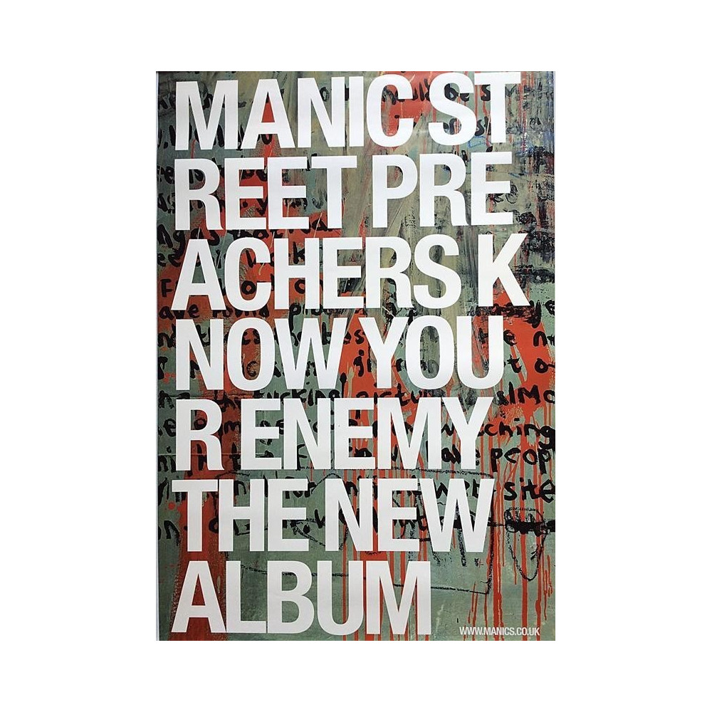 Manic Street Preachers: Know Your Enemy : Promojuliste 58cm x 87cm - Begagnat Poster