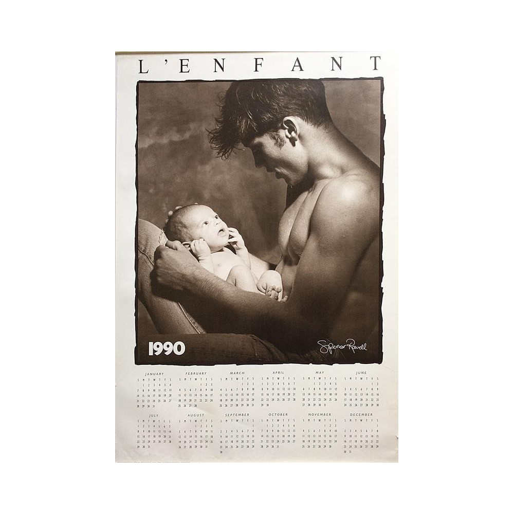 L’Enfant: 58cm x 88cm - Used Poster 1990 with same calendar as 2018