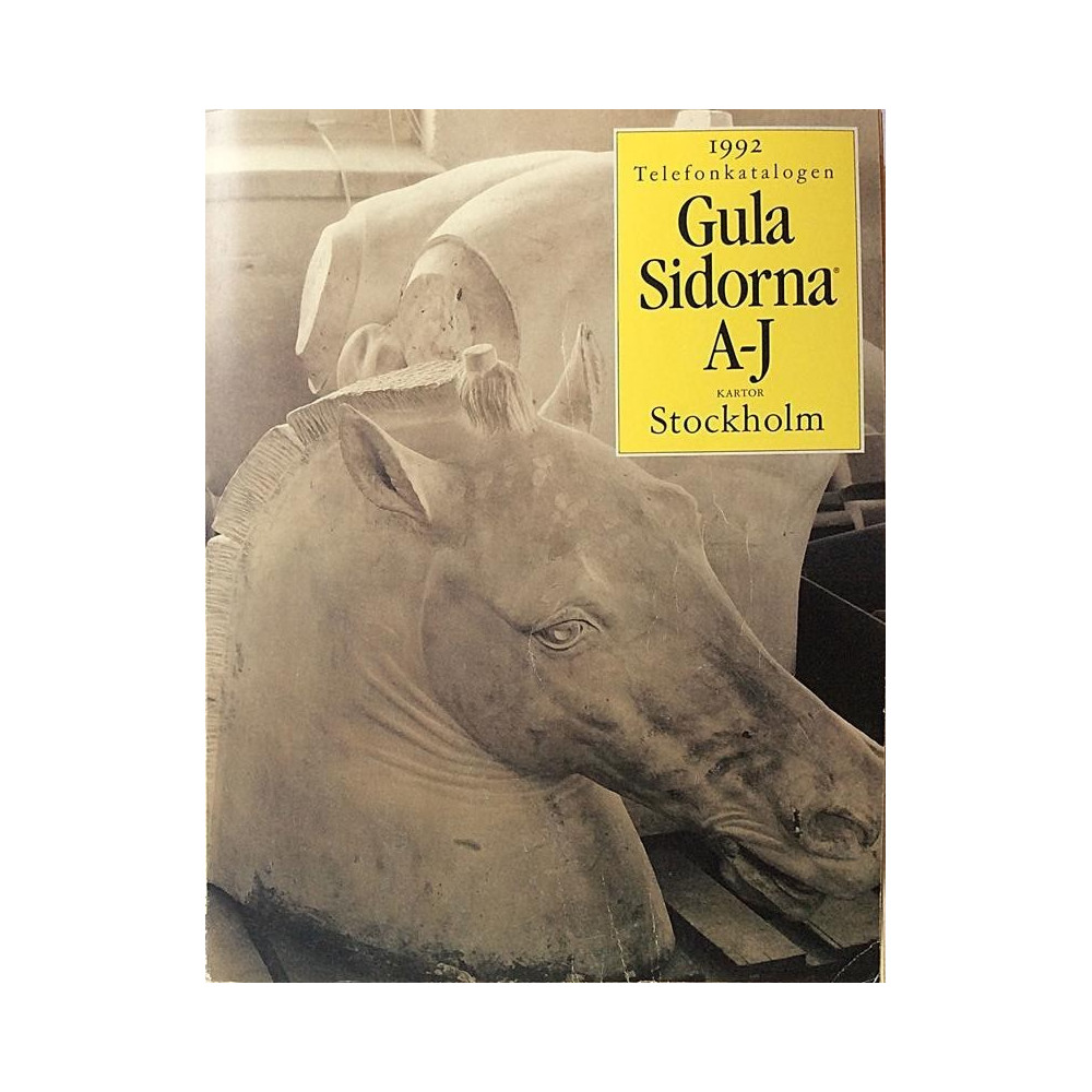 Telefonkatalogen kartor Stockholm : Gula Sidorna A-J - Något använd bok