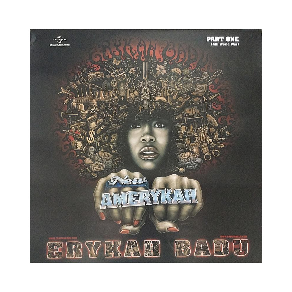 Badu Erykah: New Amerykah : Promojuliste 49cm x 49cm - begagnat original promo poster
