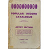 Gramophone popular record catalogue : March 1970 artist section - Used book