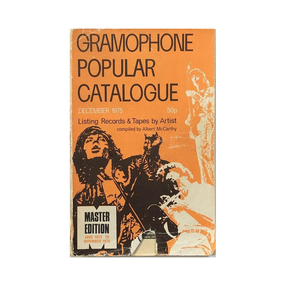 Gramophone popular record catalogue: December 1975 records and tapes by artist  kansi G+ sisäsivut EX- Käytetty kirja