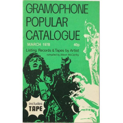 Gramophone popular record catalogue : March 1978 listing records & tapes by artist - Used book