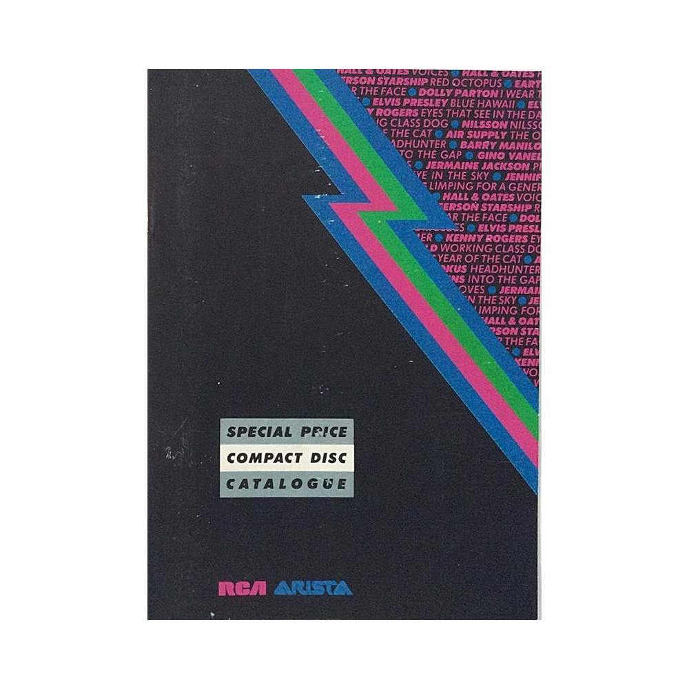 Special price compact Disc Catalogue: RCA-Arista  kansi EX sisäsivut EX Käytetty kirja