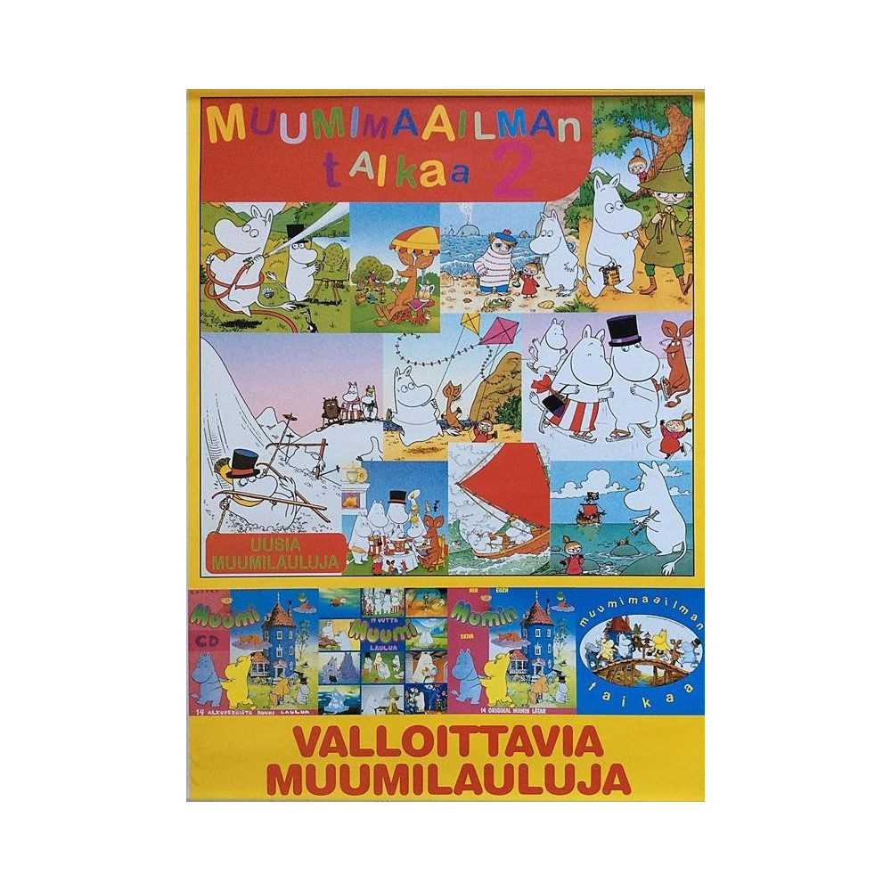 Muumimaailman taikaa: Valloittavia Muumilauluja : Promojuliste 41cm x 59cm - begagnat original promo poster