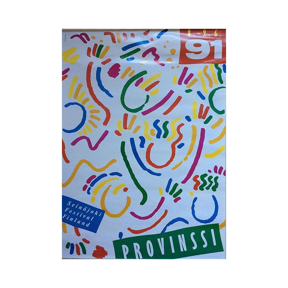 Provinssi 8.-9.91 : Festarijuliste 58cm x 83cm - JULISTE