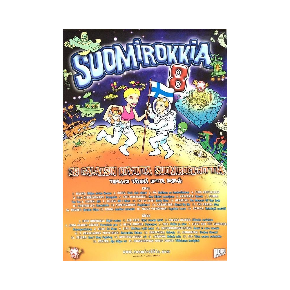 Suomirokkia 8 : Promojuliste 41cm x 59cm - used original promo poster