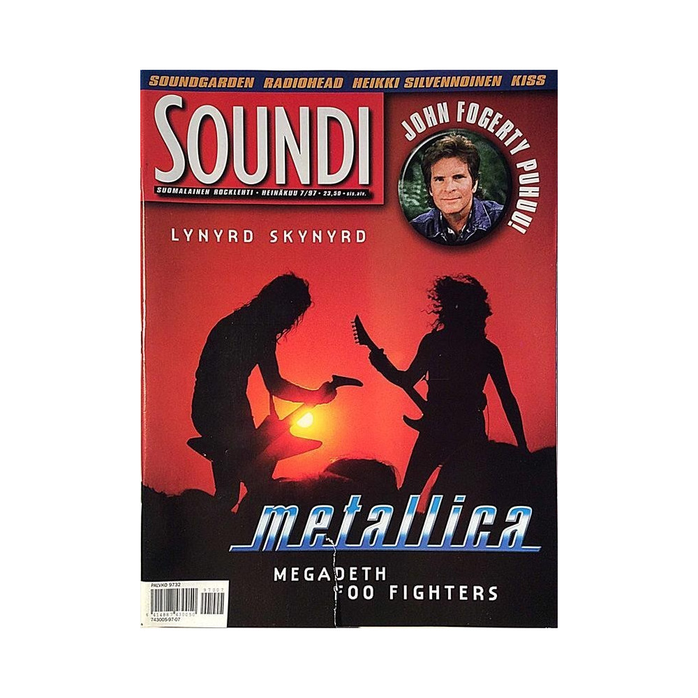 Soundi : Lynyrd Skynyrd,Metallica,Megadeth,Foo Fighters - begagnade magazine