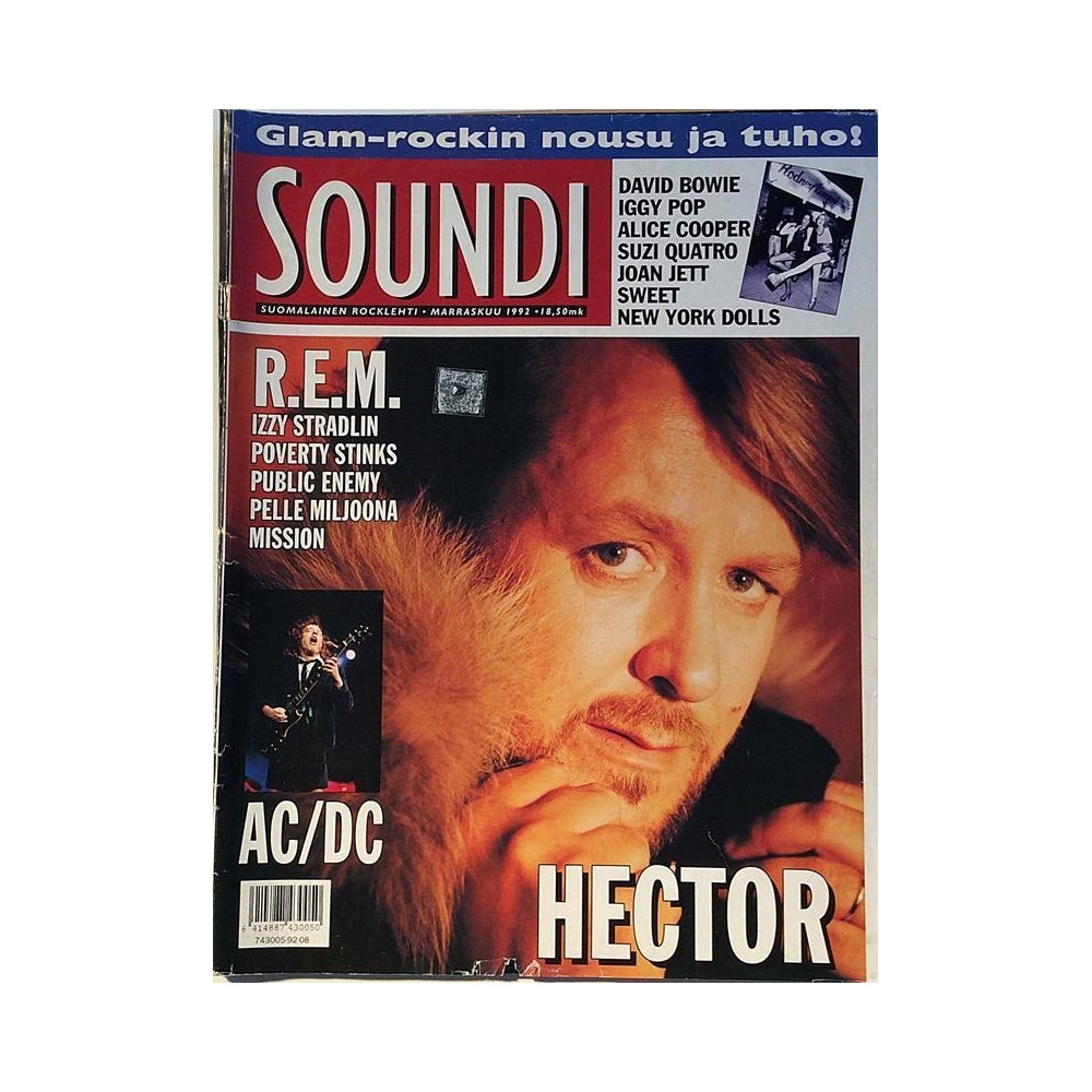 Soundi : Hector,AC/DC,Pelle Miljoona,Public Enemy - used magazine