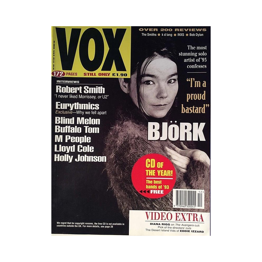 VOX 1993 No.December Eurythmics,Blind Melon,Buffalo Tom Magazine