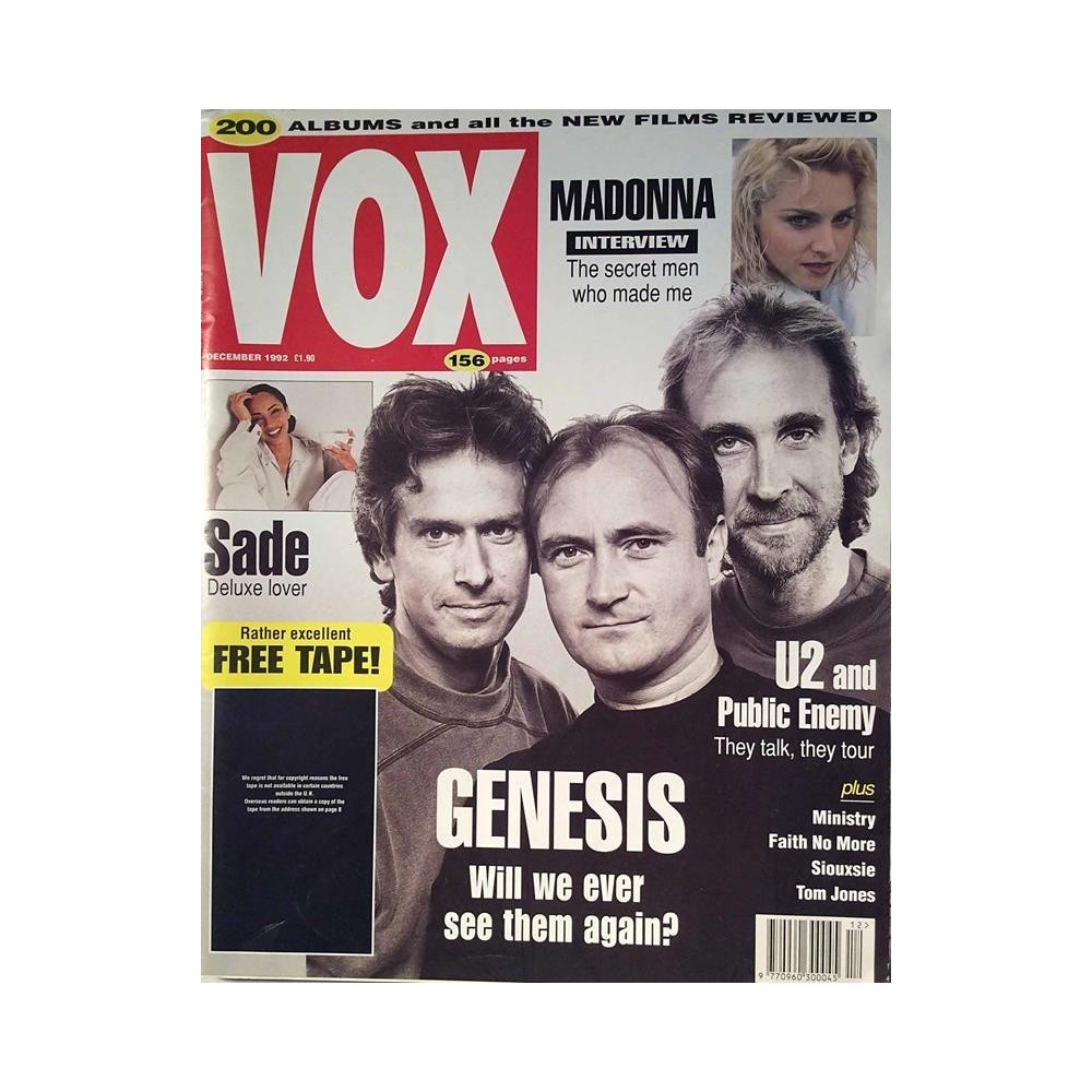 VOX : Madonna,Genesis,Sade,U2 - used magazine