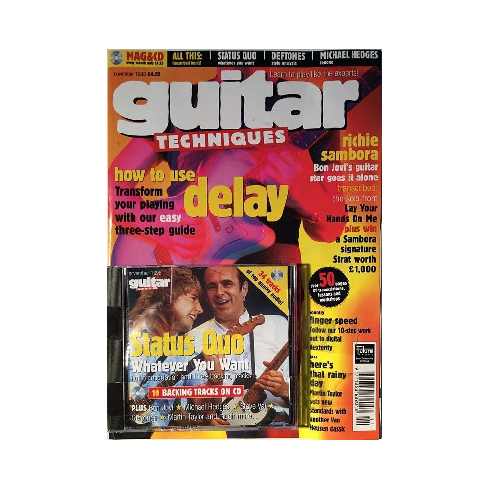Guitar Techniques lehti + CD : Learn to play like the experts! - used magazine