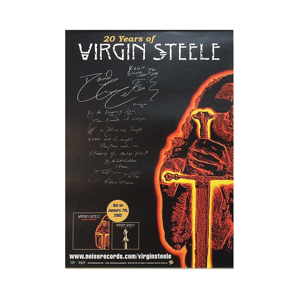 Virgin Steele: 20 years of : Promojuliste 41cm x 59cm - used original promo poster