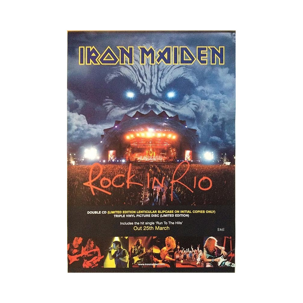 Iron Maiden: Rock in Rio : Promojuliste 50cm x 75cm - JULISTE
