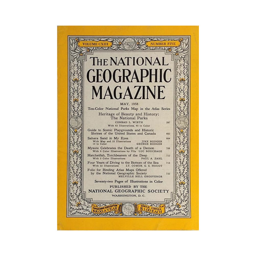 National Geographic Magazine : Volume CXIII number five - Used book