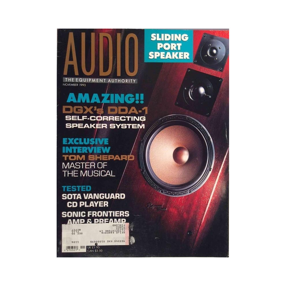 Audio 1993 No. NOVEMBER Amazing!! DGX’s DDA-1 speaker system Magazine