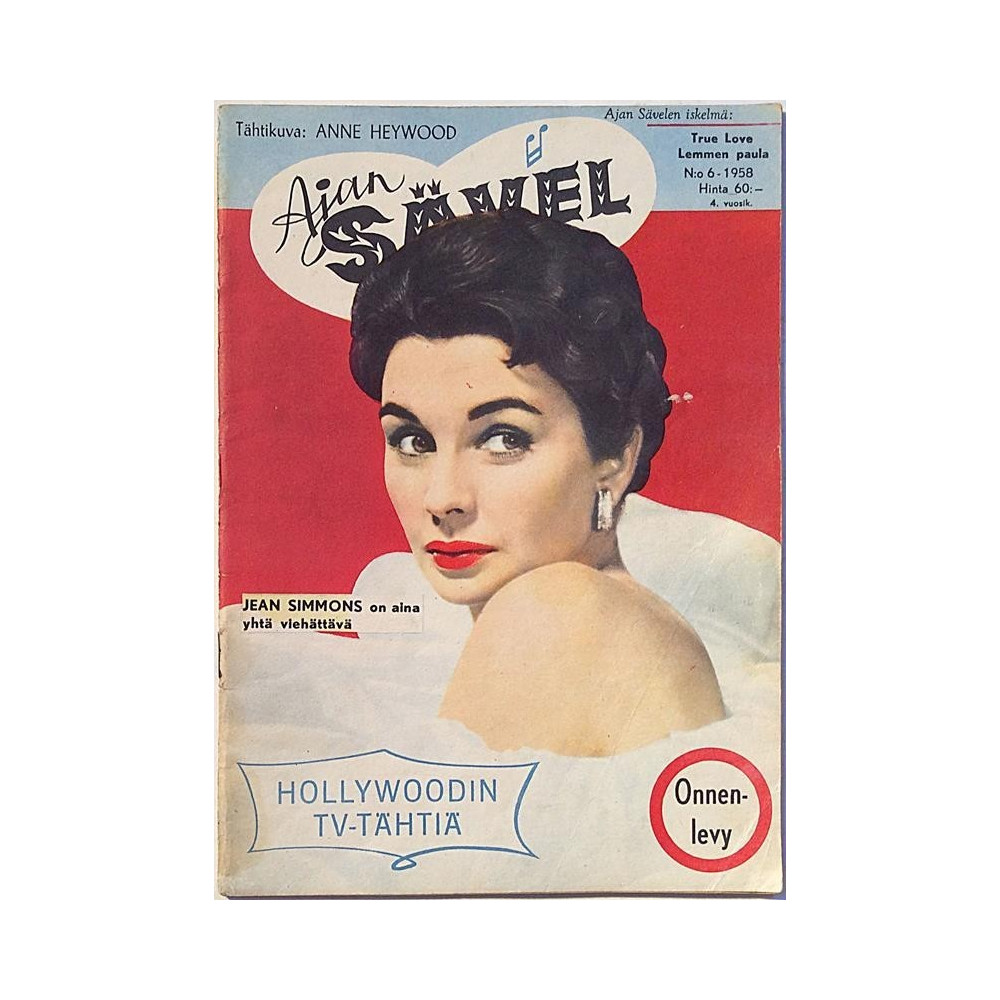 Ajan Sävel 1958 No. N:o 6 Jean Simmons, Anne Heywood Magazine