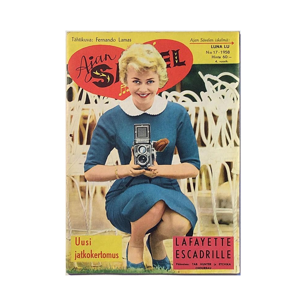 Ajan Sävel 1958 No. N:o 17 15-vuotias kitarahurmuri, Fernando Lamas Magazine