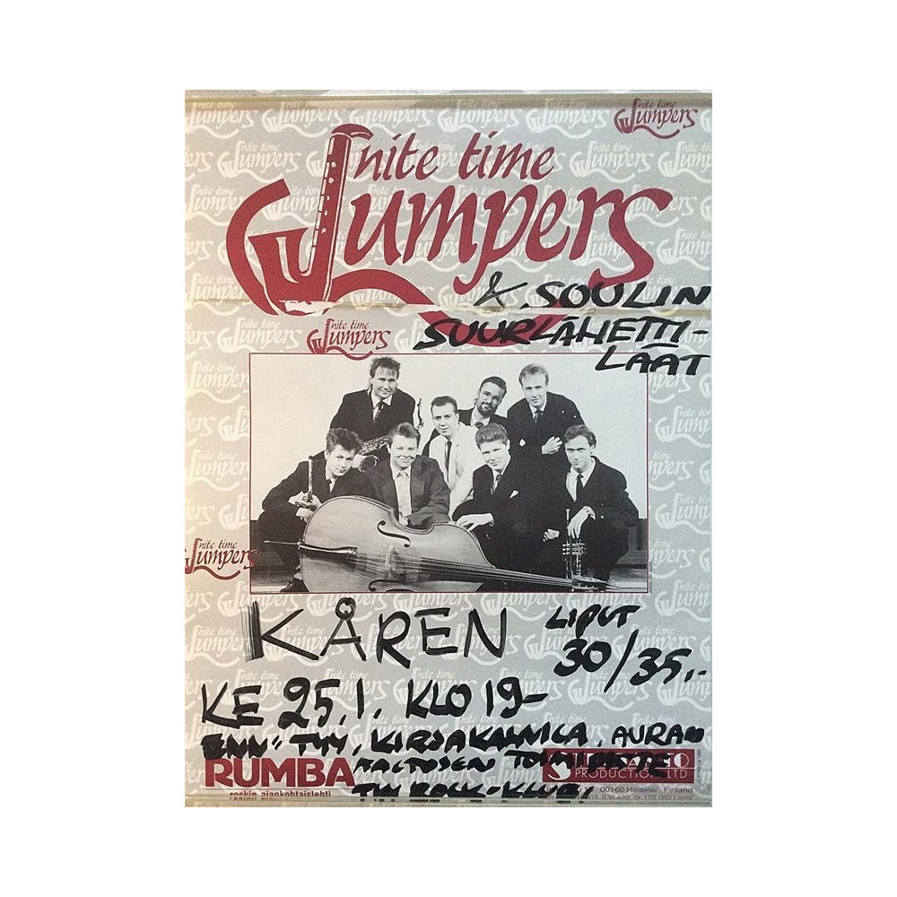 Nite time Jumpers & Soulin Suurlähettiläät : Keikkajuliste 42cm x 58cm - JULISTE