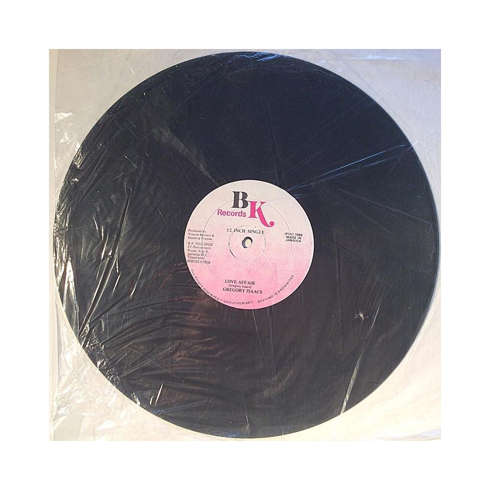 Isaacs Gregory: Love Affair maxi-single  kansi Ei kuvakantta levy EX- Käytetty 12”