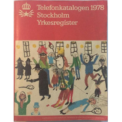 Telefonkatalogen 1978: Stockholm Yrkesregister  kansi VG sisäsivut EX- Käytetty kirja