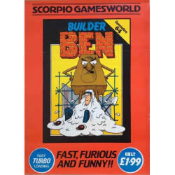 Builder BEN: Fast Turbo Loading : Commodore 64 pelijuliste 34cm x 49cm - Used Game Poster