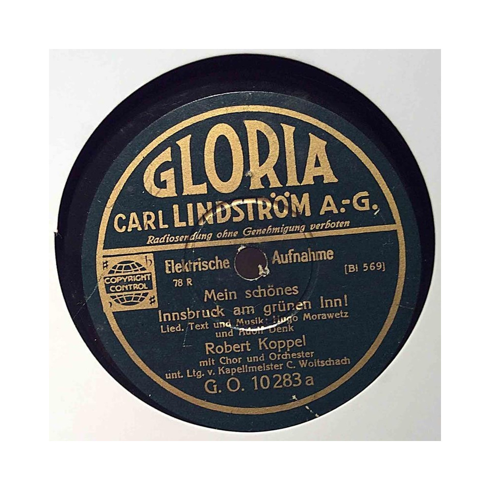Koppel Robert / Koschat-Sänger : Mein schönes Innsbruck am grünen Inn - shellac 78 rpm record
