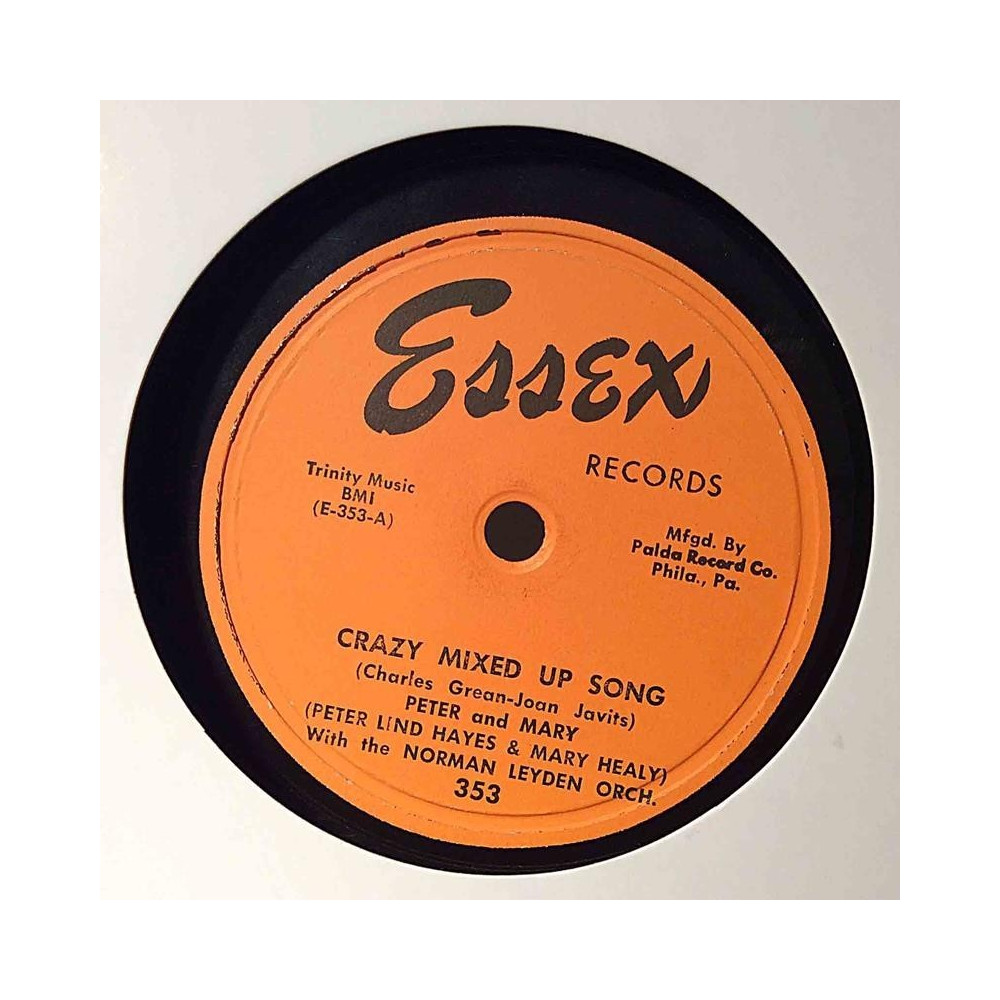 Peter & Mary : Crazy Mixed Up Song / Lonesome Lover - shellac 78 rpm record