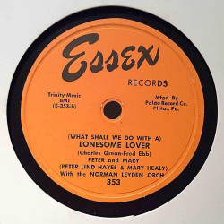 Peter & Mary : Crazy Mixed Up Song / Lonesome Lover - shellac 78 rpm record