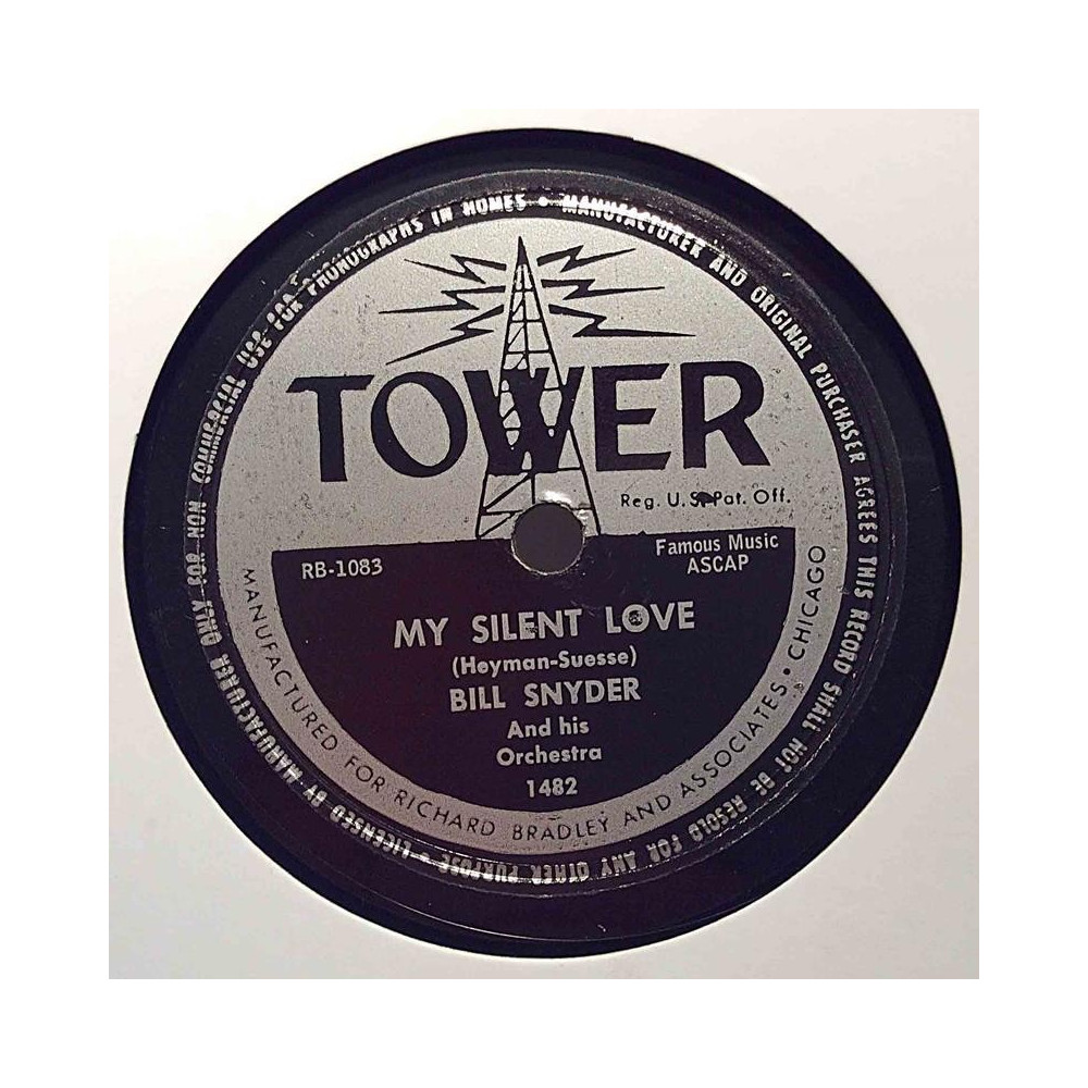 Snyder Bill and his orchestra : Choppin' Up Chopin / My Silent Love - shellac 78 rpm record