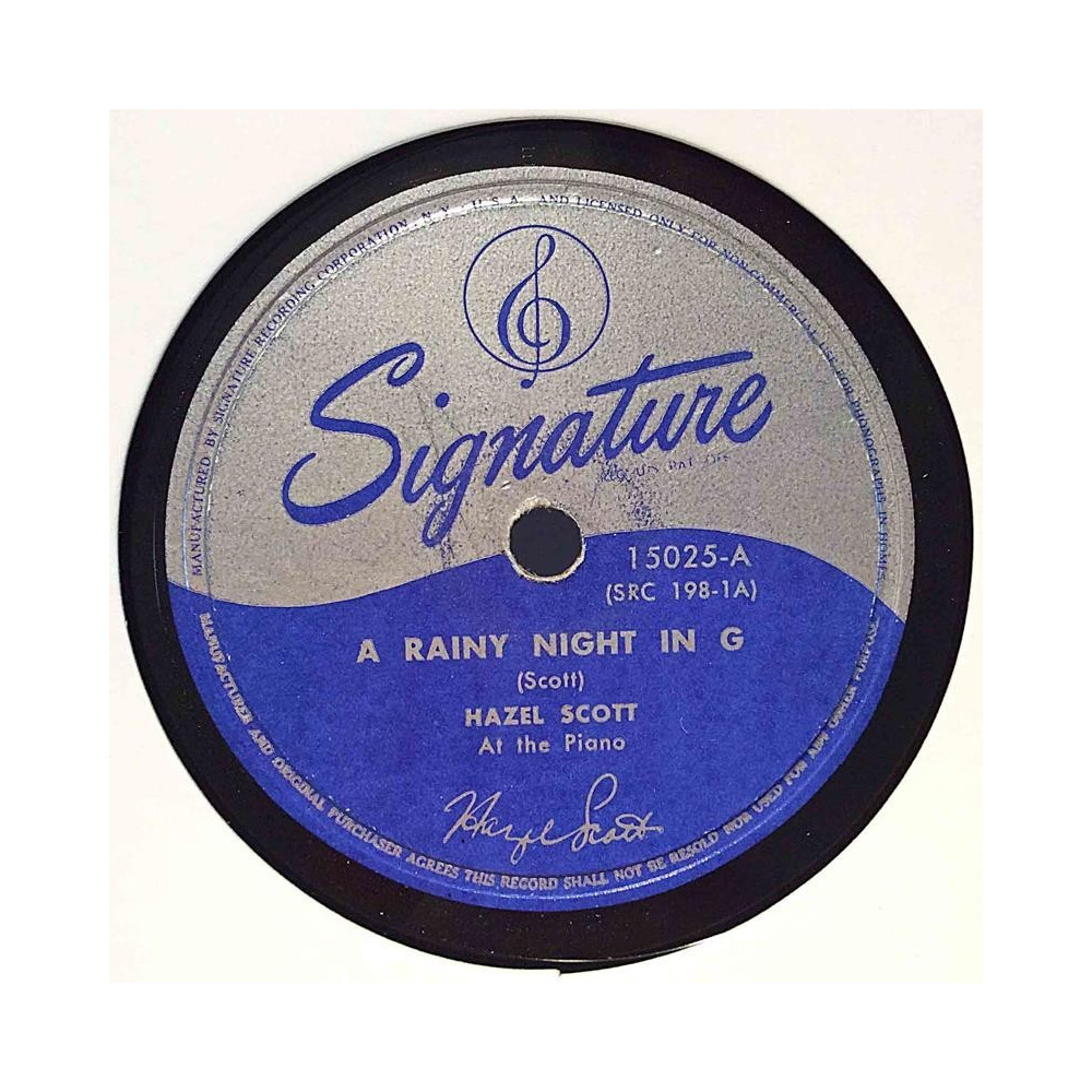 Scott Hazel : A Rainy Night In G / How High The Moon - shellac 78 rpm record