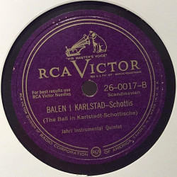 Jahrl Instrumental Quintet : Styrmans Vals / Balen i Karlstad - shellac 78 rpm record