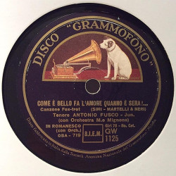 Fusco Antonio: Come e bello fa L’amore Quanno e sera / Africanella  kansi muovi / paperikansi levy VG+ savikiekko gramofonilevy