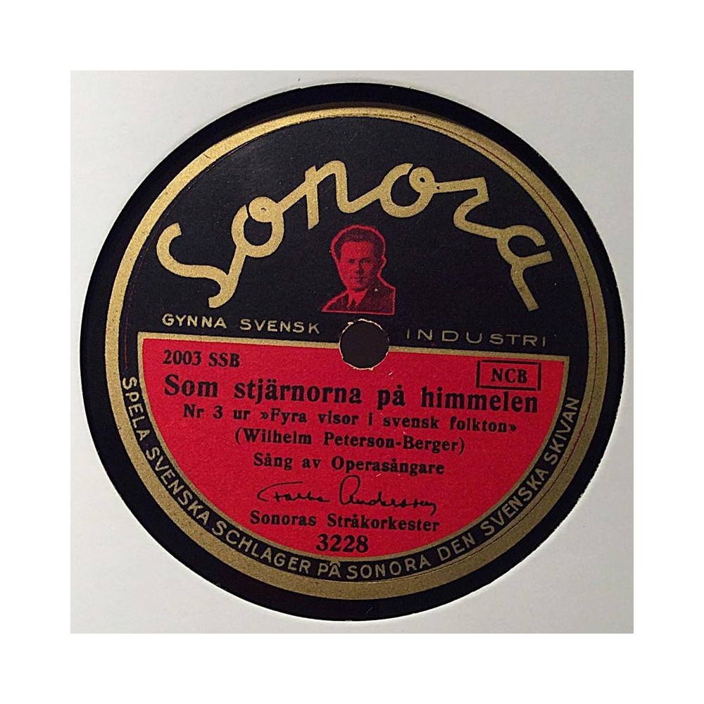 Sonoras Stråkorkester : Som stjärnorna på himmelen / När jag för mig själv i mörka skogen går - shellac 78 rpm record