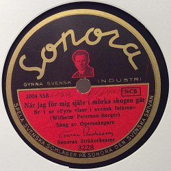 Sonoras Stråkorkester : Som stjärnorna på himmelen / När jag för mig själv i mörka skogen går - shellac 78 rpm record
