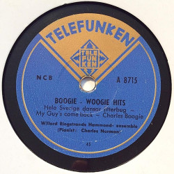 Ringstrands Willard Hammond-ensemble: Boogie Woogie hits / Rumba hits  kansi paperikansi/muovitasku levy VG savikiekko gramofoni